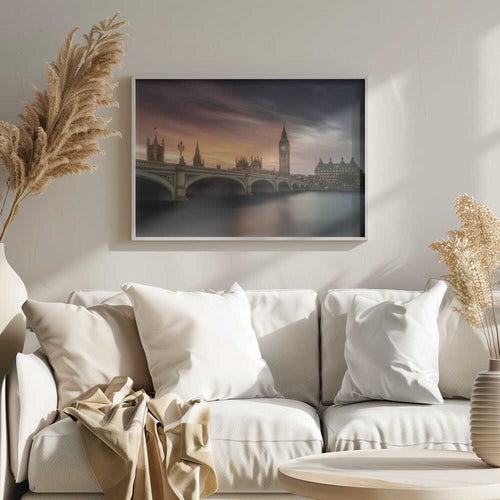 Big Ben Westminster Sunset Art Print UK — Dark Moody Warm Wall Art — Living Room — Wall It All Prints
