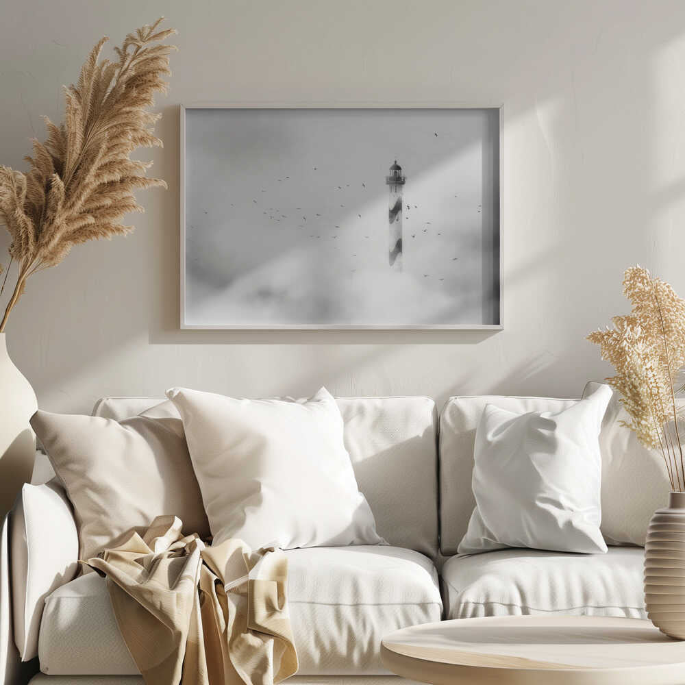 Lighthouse in the Clouds Art Print UK — Animal Calm Wall Art — Living Room — Wall It All Prints