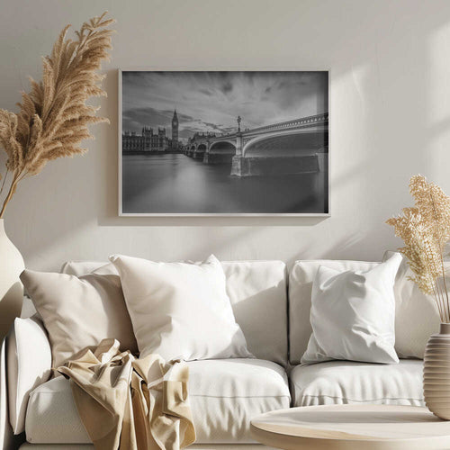 Big Ben Westminster Bridge Art Print UK — Dark Moody Dark Wall Art — Living Room — Wall It All Prints