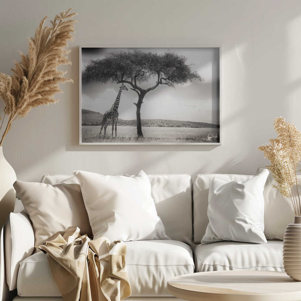 Savanna Giants Under Tree Art Print UK — Landscape Calm Wall Art — Living Room — Wall It All Prints
