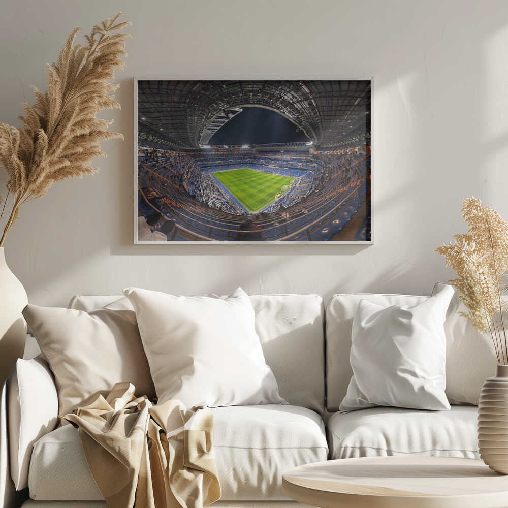 Night Football Stadium Art Print UK — City Vibrant Wall Art — Living Room — Wall It All Prints