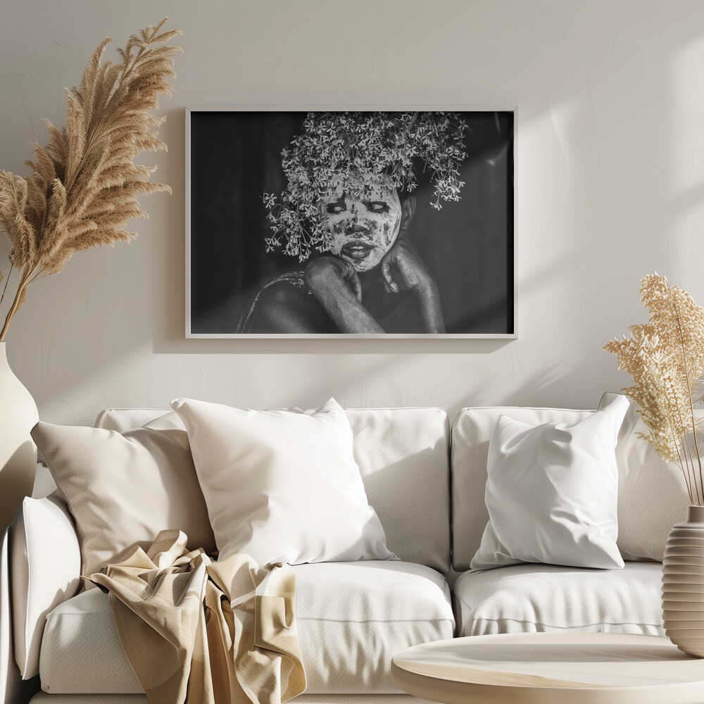 Mystical Flower Crown Art Print UK — Botanical Dark Wall Art — Living Room — Wall It All Prints