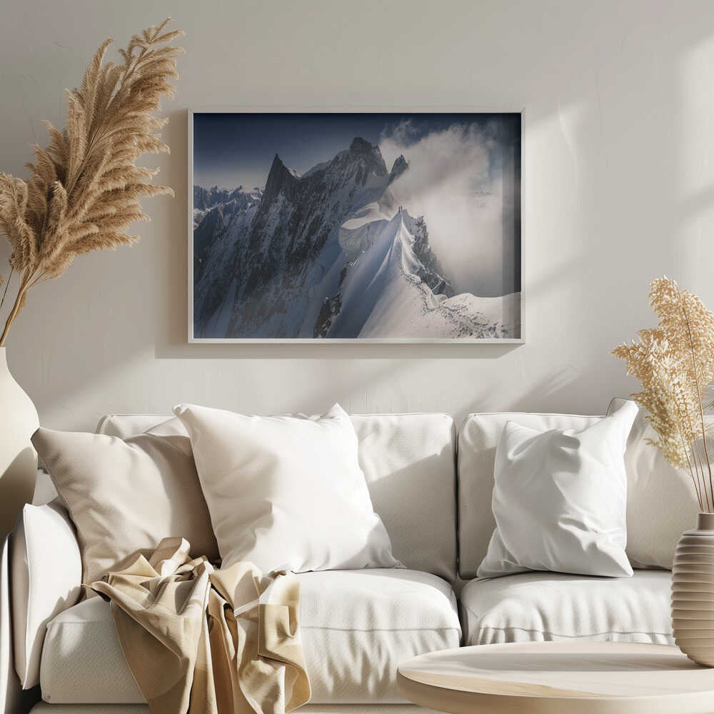 Alpine Ridge Ascent Art Print UK — Dark Moody Vibrant Wall Art — Living Room — Wall It All Prints