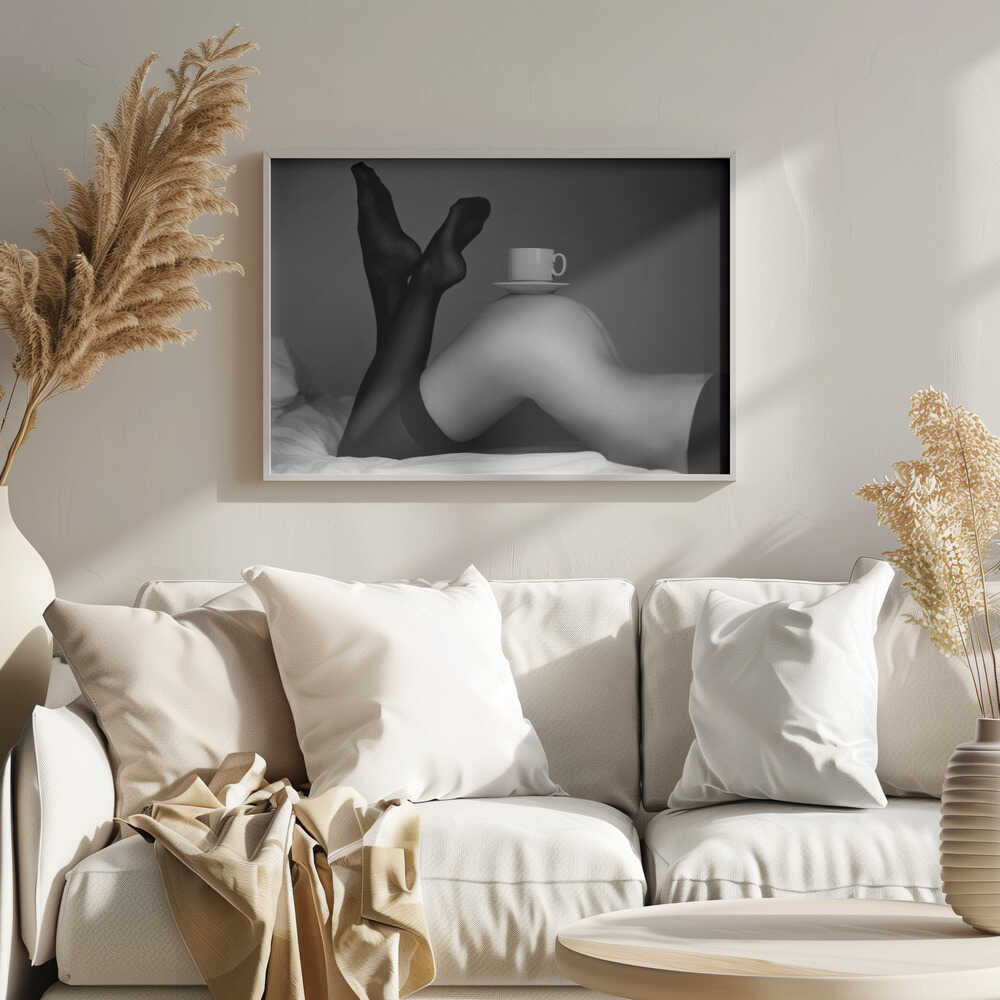 Elegant Coffee Legs Art Print UK — Portrait Calm Wall Art — Bedroom — Wall It All Prints