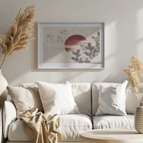 Birds and Sunset, From Album of Sketches (1814) Art Print UK — Japanese Vibrant Wall Art — Living Room — Wall It All Prints