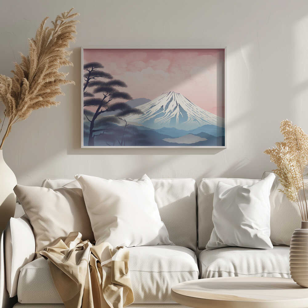Mount Fuji 1 Art Print UK — Japanese Vibrant Wall Art — Living Room — Wall It All Prints