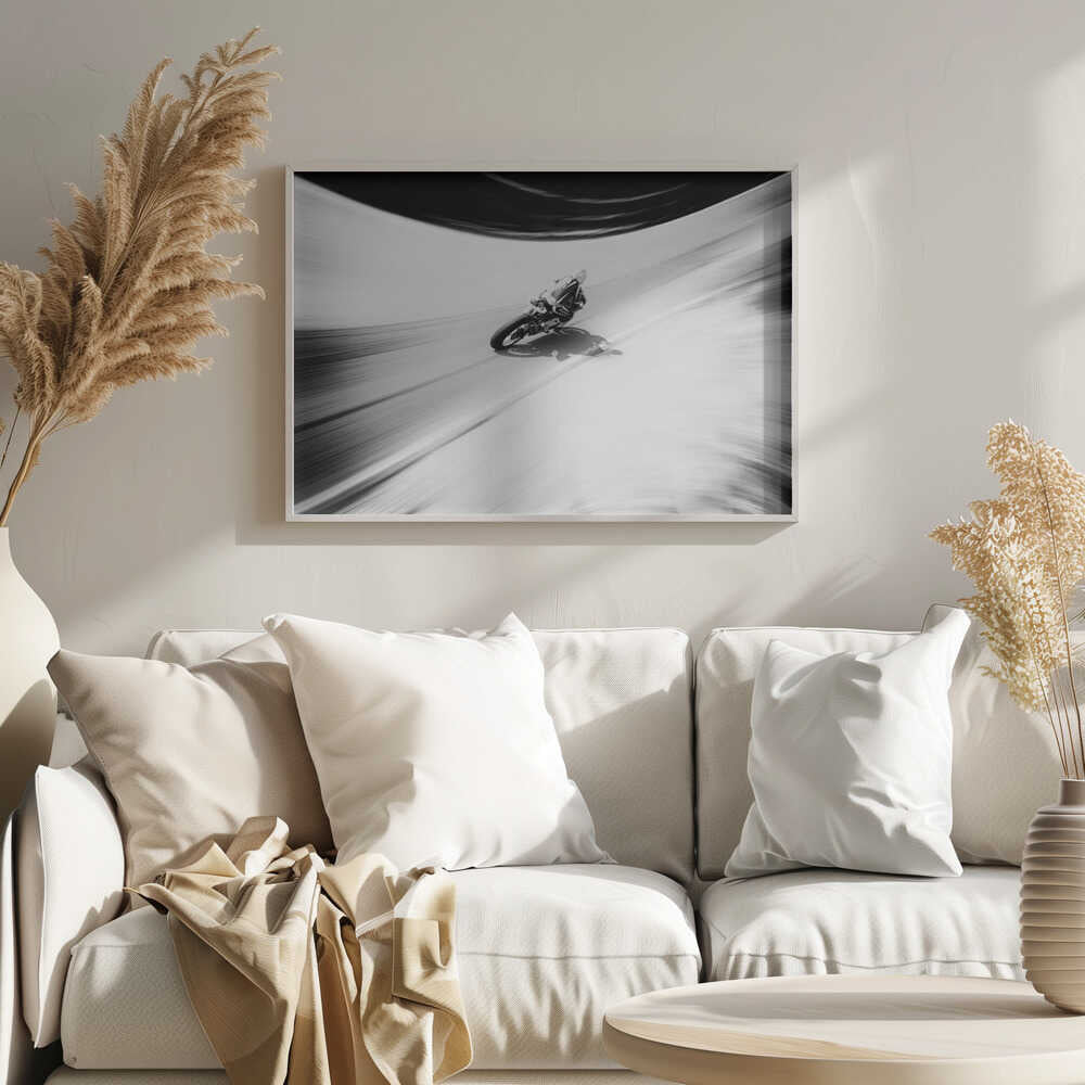 Motorcycle Speed Blur Art Print UK — Automotive Dark Wall Art — Living Room — Wall It All Prints