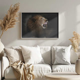 Majestic Lion Profile Art Print UK — Dark Moody Dark Wall Art — Living Room — Wall It All Prints