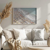 Crowded Summer Beach Art Print UK — Landscape Vibrant Wall Art — Living Room — Wall It All Prints