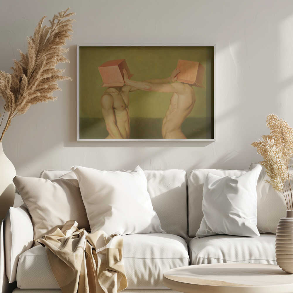 Box Head Conflict Art Print UK — Dark Moody Fresh Wall Art — Living Room — Wall It All Prints
