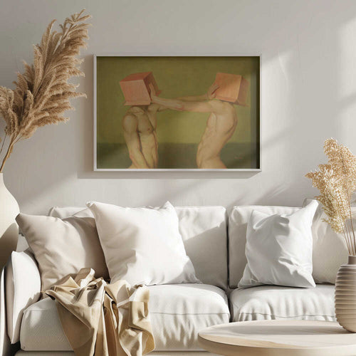 Box Head Conflict Art Print UK — Dark Moody Fresh Wall Art — Living Room — Wall It All Prints