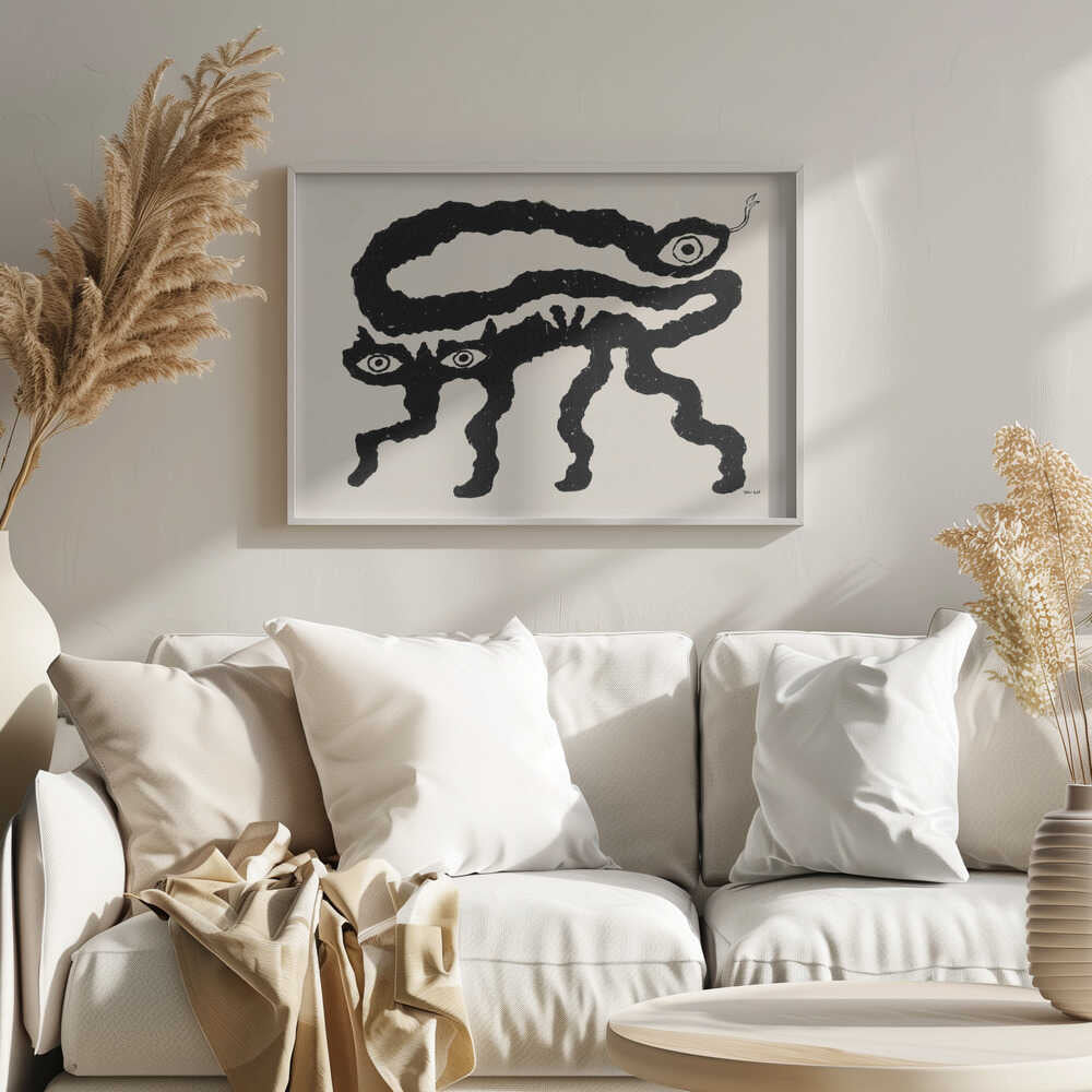 I Am Animals Art Print UK — Abstract Dark Wall Art — Office — Wall It All Prints