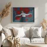 Dreaming Among Poppies Art Print UK — Botanical Vibrant Wall Art — Living Room — Wall It All Prints