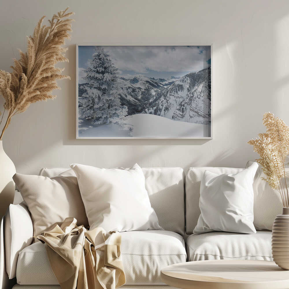 Frosted Mountain Majesty Art Print UK — Japanese Calm Wall Art — Living Room — Wall It All Prints