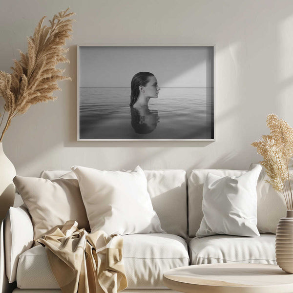 Woman In Water Reflection Art Print UK — Abstract Calm Wall Art — Bedroom — Wall It All Prints