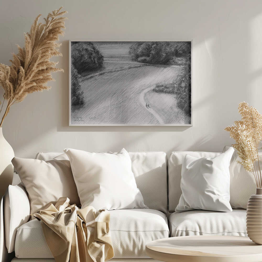 Peaceful Countryside Path Art Print UK — Landscape Calm Wall Art — Living Room — Wall It All Prints