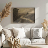 Winding Valley River Art Print UK — Dark Moody Calm Wall Art — Bedroom — Wall It All Prints