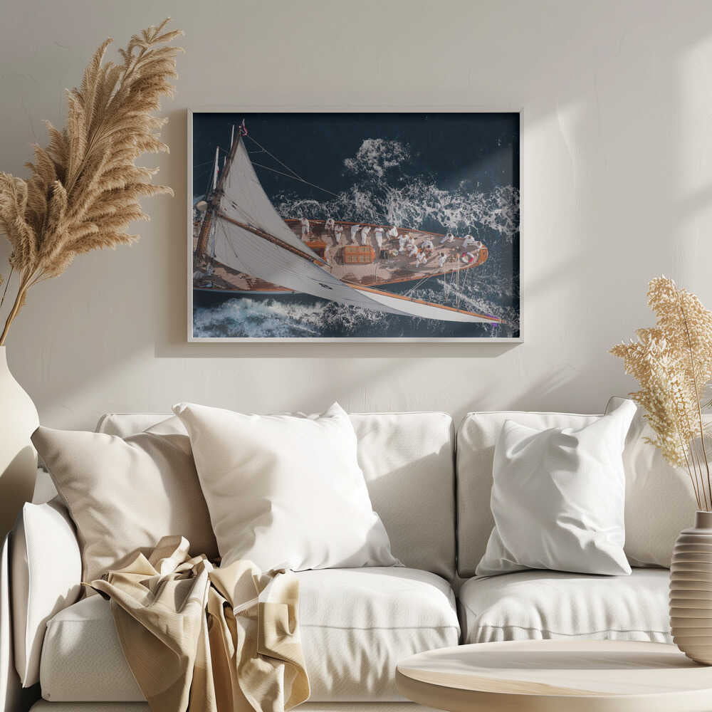 Sailing Yacht Crew Art Print UK — Landscape Elegant Wall Art — Living Room — Wall It All Prints