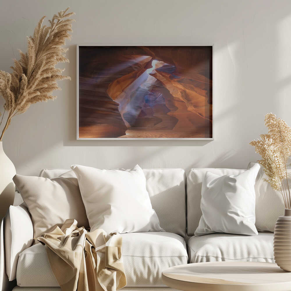 Golden Canyon Light Art Print UK — Abstract Vibrant Wall Art — Living Room — Wall It All Prints