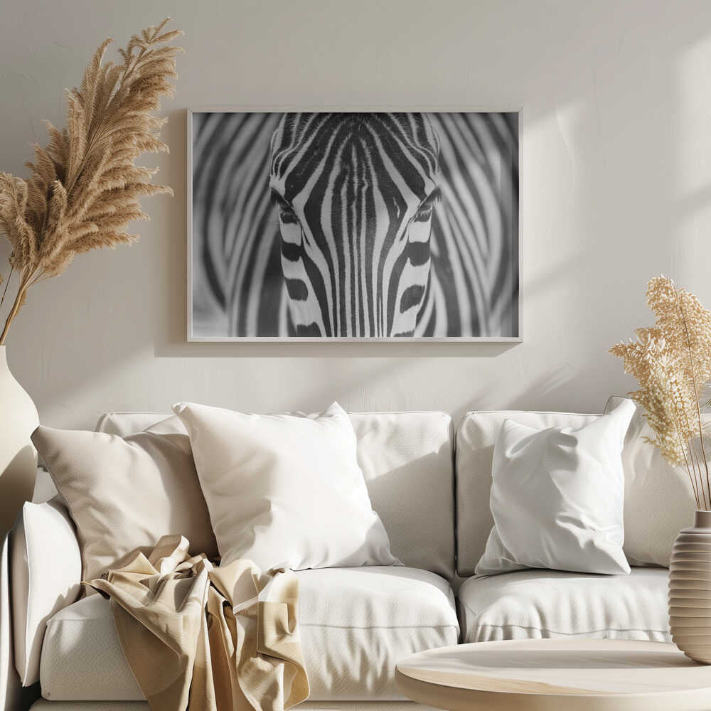 Intense Zebra Eyes Art Print UK — Abstract Vibrant Wall Art — Living Room — Wall It All Prints