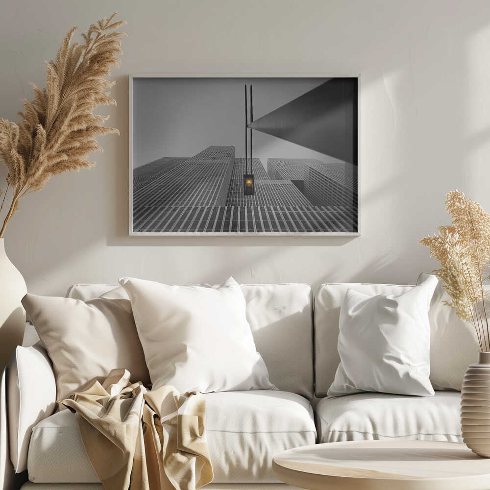 Modern City Glow Art Print UK — Abstract Vibrant Wall Art — Office — Wall It All Prints