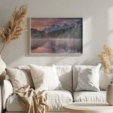 Misty Mountain Lake Reflection