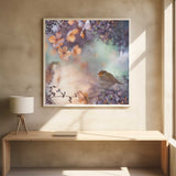 Dreamy Autumn Robin Art Print UK — Botanical Calm Wall Art — Bedroom — Wall It All Prints