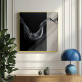 Black White Abstract Flow