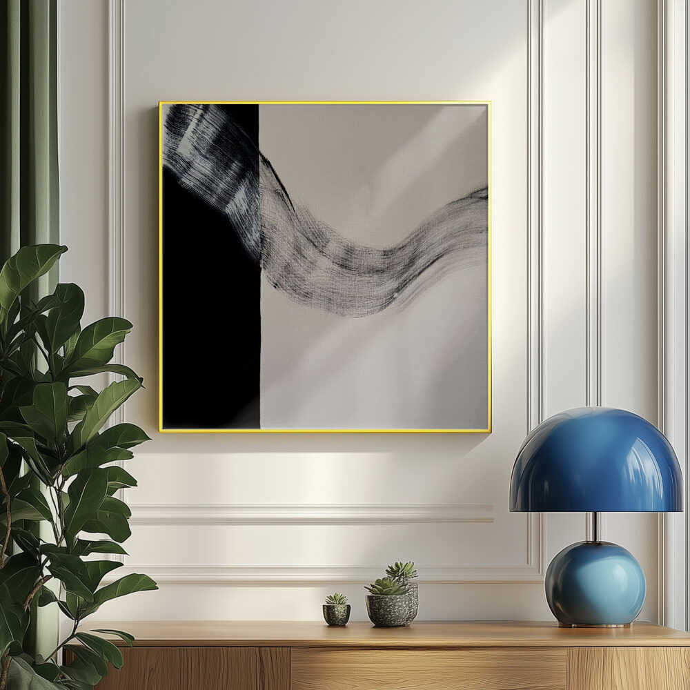 Dynamic Abstract Curve Art Print UK — Abstract Dark Wall Art — Office — Wall It All Prints