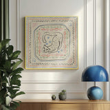 Playful Folk Cat Art Print UK — Botanical Vibrant Wall Art — Living Room — Wall It All Prints