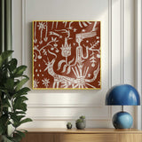 Enchanted Forest Gathering Art Print UK — Botanical Warm Wall Art — Living Room — Wall It All Prints