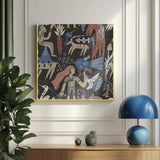 Mystical Folk Art Creatures Art Print UK — Botanical Dark Wall Art — Living Room — Wall It All Prints