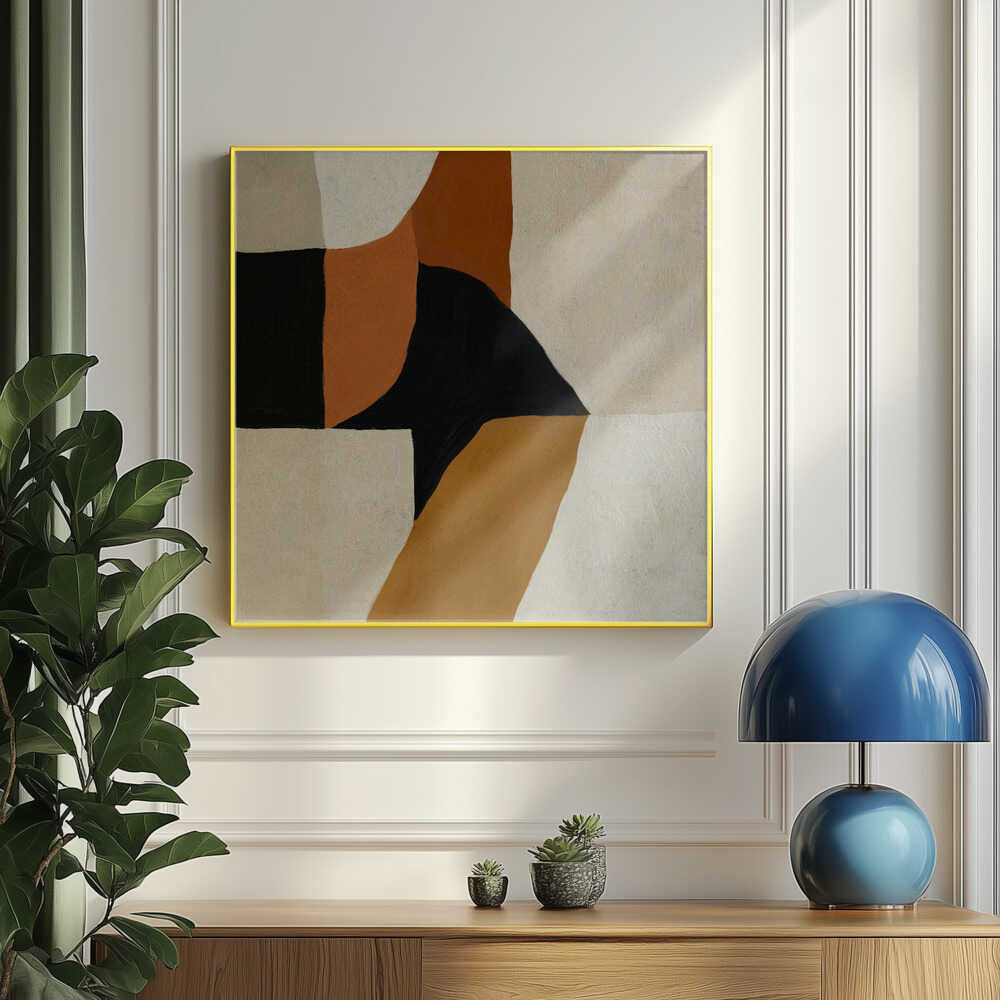 Warm Abstract Forms Art Print UK — Abstract Vibrant Wall Art — Office — Wall It All Prints