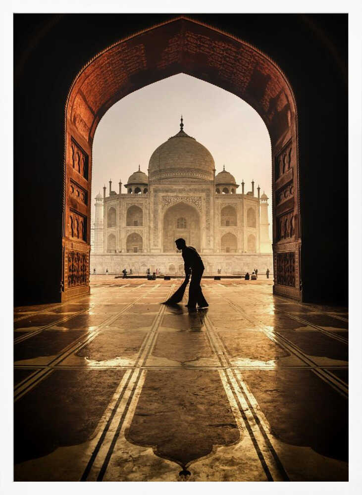 Taj Mahal Morning Light Art Print UK — Landscape Calm Wall Art — Living Room — Wall It All Prints