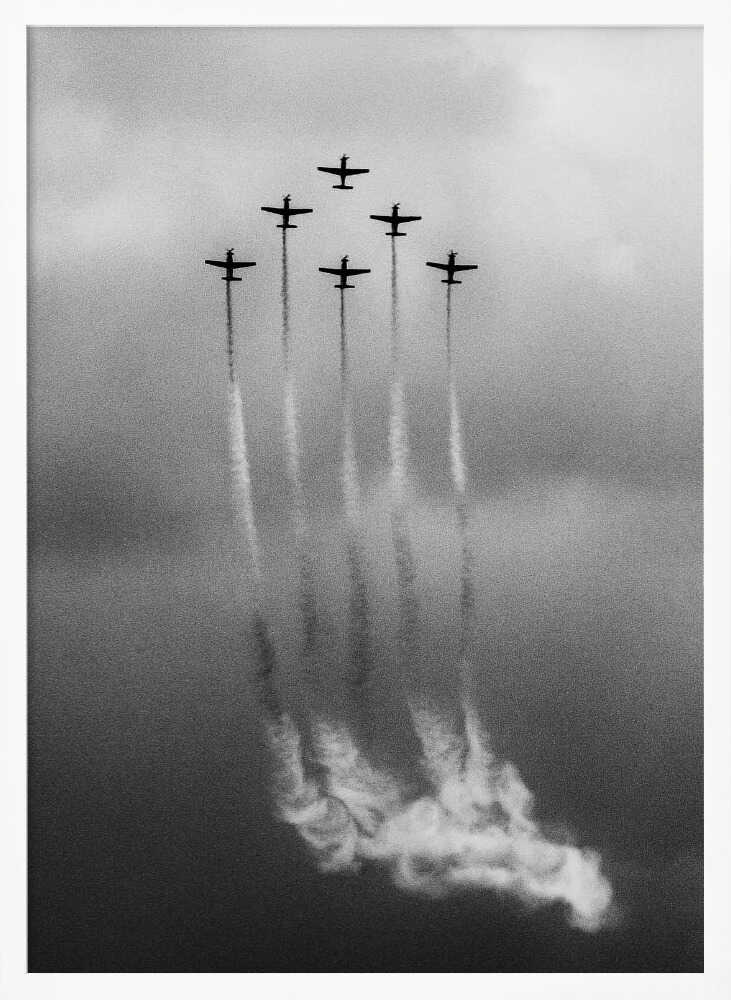Formation Smoke Trails Art Print UK — Dark Moody Dark Wall Art — Living Room — Wall It All Prints