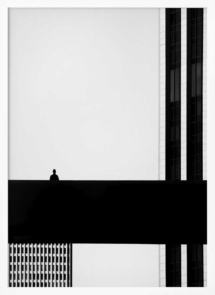 Urban Silhouette Lines Art Print UK — Abstract Dark Wall Art — Bathroom — Wall It All Prints
