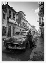 Havana Vintage Car Street Art Print UK — Vintage Dark Wall Art — Living Room — Wall It All Prints