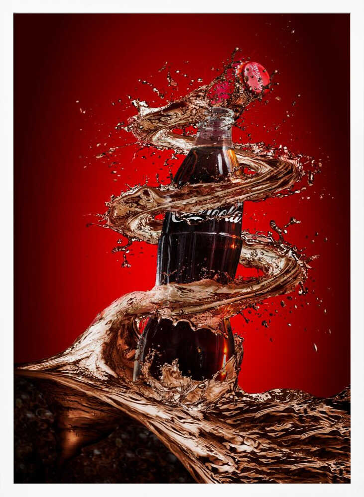 Dynamic Soda Splash Art Print UK — Automotive Vibrant Wall Art — Living Room — Wall It All Prints
