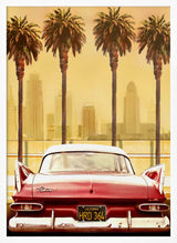 Vintage Drive City Palms Art Print UK — Landscape Warm Wall Art — Living Room — Wall It All Prints