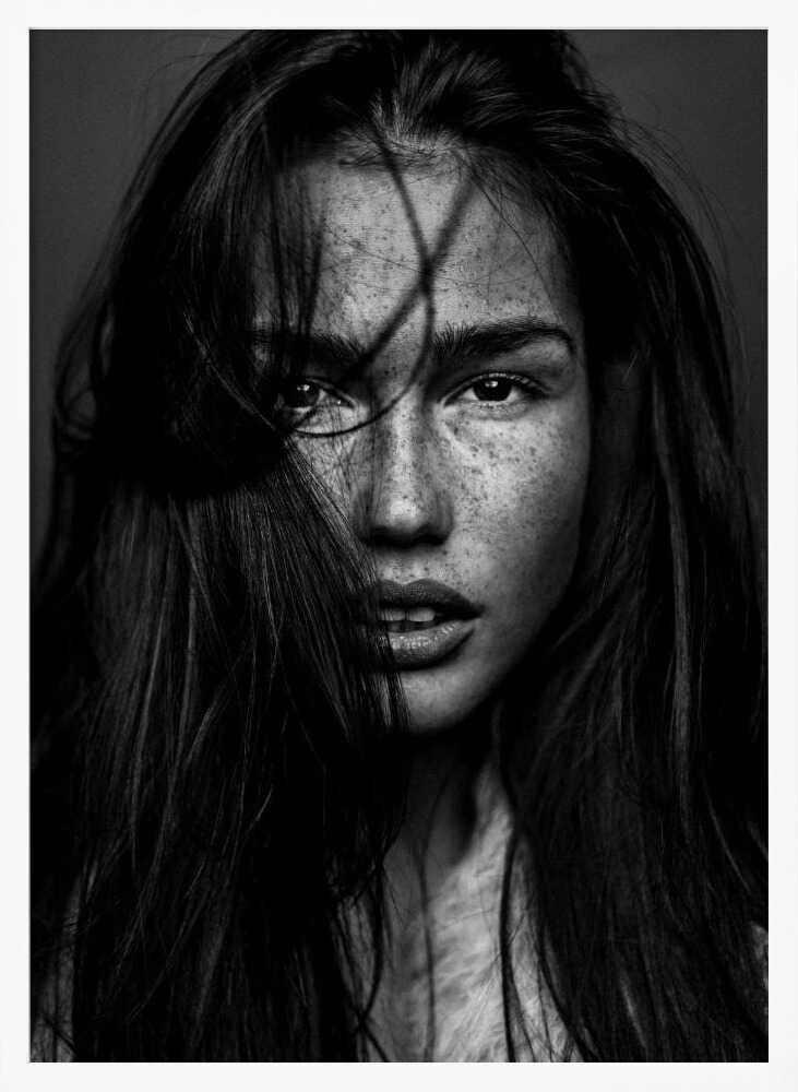 Captivating Freckled Gaze Art Print UK — Dark Moody Dark Wall Art — Living Room — Wall It All Prints