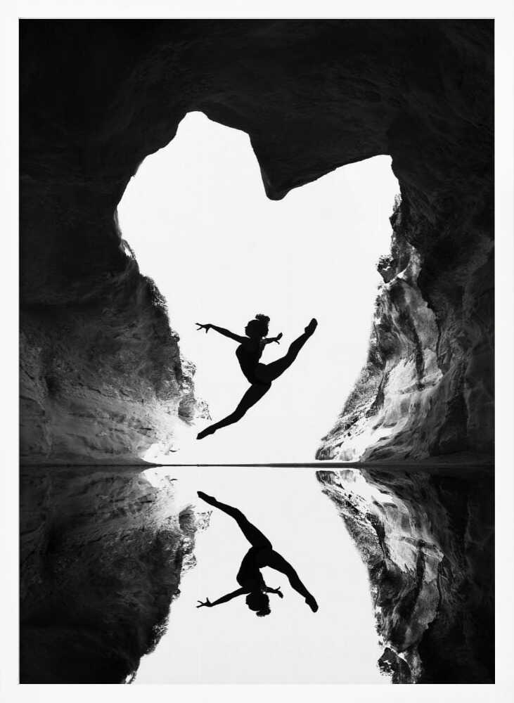 Dancer In Cave Reflection Art Print UK — Japanese Dark Wall Art — Living Room — Wall It All Prints
