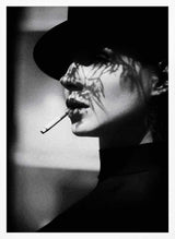 Shadowed Smoking Woman