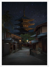 Kyoto Pagoda Starry Night Art Print UK — Japanese Calm Wall Art — Living Room — Wall It All Prints
