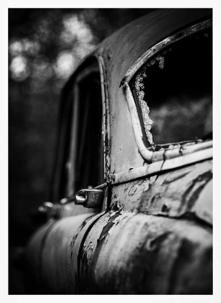 Weathered Classic Car Art Print UK — Dark Moody Dark Wall Art — Living Room — Wall It All Prints