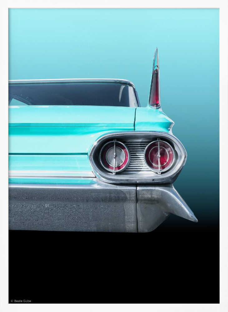 Vintage Teal Tailfin Art Print UK — Vintage Elegant Wall Art — Living Room — Wall It All Prints