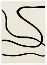 Flowing Black Lines Art Print UK — Abstract Dark Wall Art — Office — Wall It All Prints