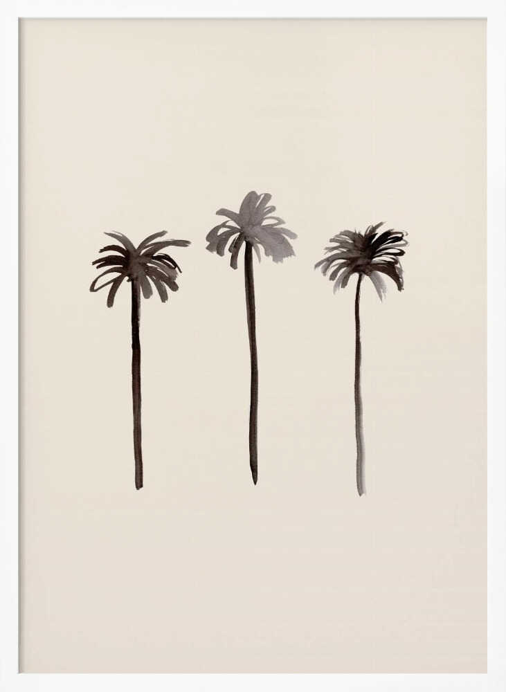 Tropical Palm Silhouettes Art Print UK — Botanical Calm Wall Art — Bedroom — Wall It All Prints