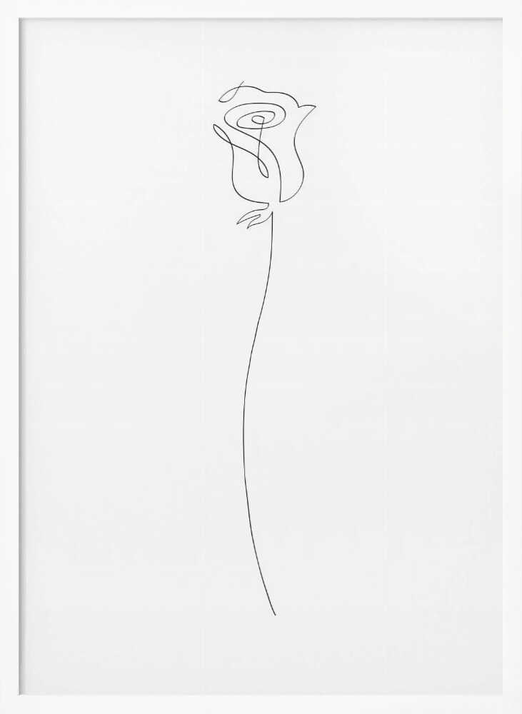 Elegant Rose Line Art Art Print UK — Botanical Minimal Wall Art — Office — Wall It All Prints