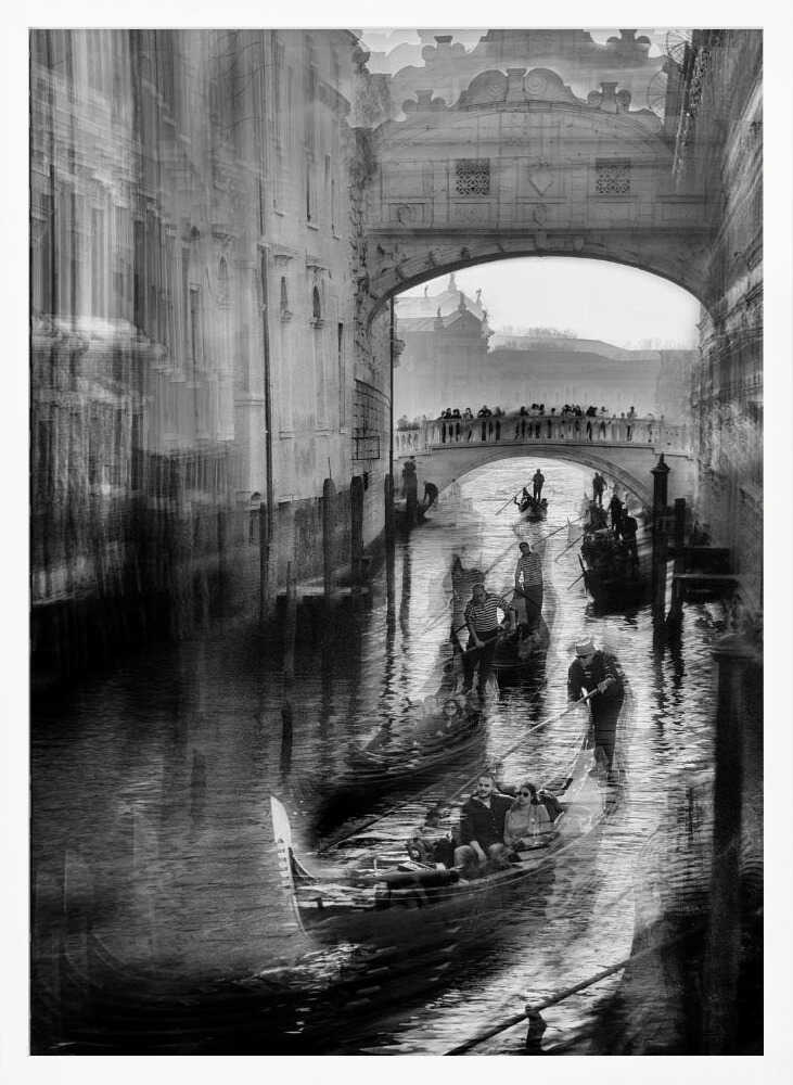 Venetian Canal Motion Art Print UK — Vintage Dark Wall Art — Living Room — Wall It All Prints
