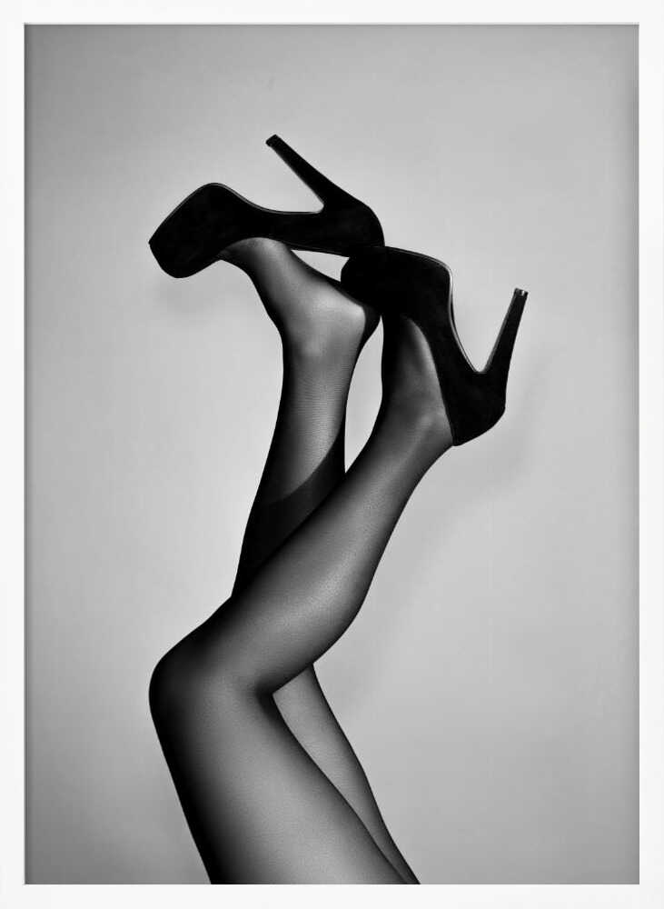 Elegant High Heel Legs Art Print UK — Portrait Dark Wall Art — Living Room — Wall It All Prints